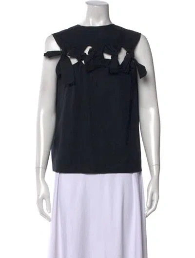 Pre-owned Maison Rabih Kayrouz Crew Neck Sleeveless Top In Black