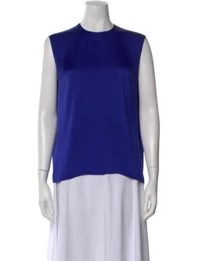 Pre-owned Maison Rabih Kayrouz Crew Neck Sleeveless Top In Blue