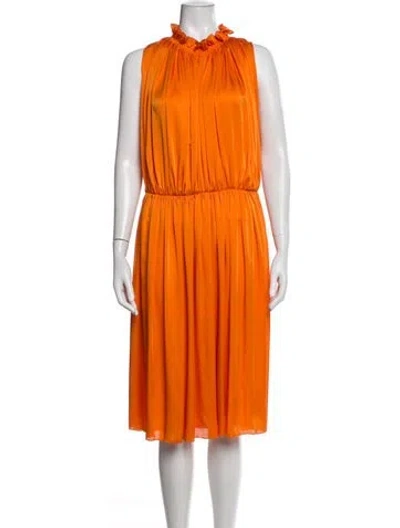 Pre-owned Maison Rabih Kayrouz Knee-length Dress In Orange