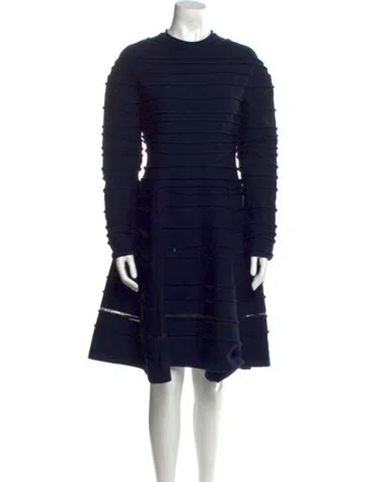 Pre-owned Maison Rabih Kayrouz Merino Wool Knee-length Dress In Blue