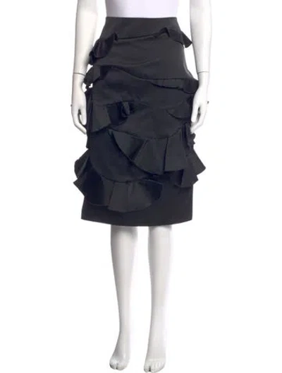 Pre-owned Maison Rabih Kayrouz Midi Length Skirt In Blue