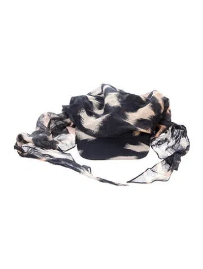 Pre-owned Maison Rabih Kayrouz Neutral Patterned Visor In Neutrals