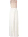 Maison Rabih Kayrouz Puckering Sleeveless Gown In Multi