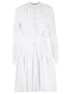 Maison Rabih Kayrouz Ruche Detail Shirt Dress In White