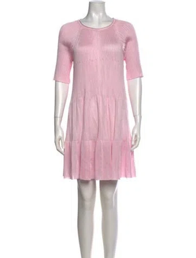 Pre-owned Maison Rabih Kayrouz Scoop Neck Mini Dress In Pink
