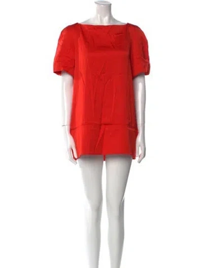 Pre-owned Maison Rabih Kayrouz Silk Mini Dress In Orange