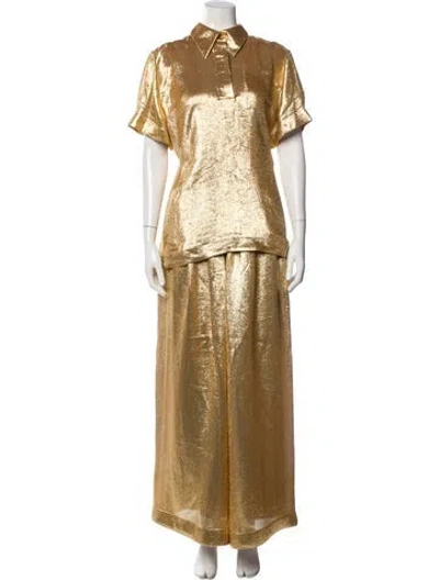Pre-owned Maison Rabih Kayrouz Silk Pant Set In Neutral
