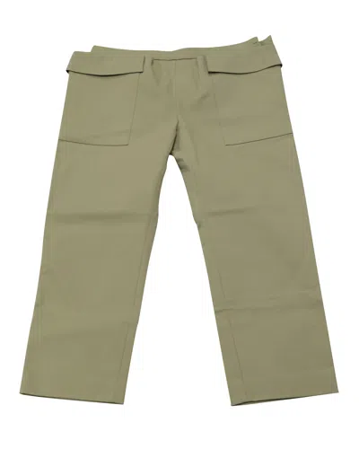 Maison Rabih Kayrouz Skinny Pants In Khaki Cotton In Green