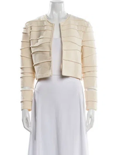 Pre-owned Maison Rabih Kayrouz Striped Evening Jacket In Neutral