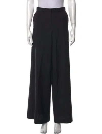 Pre-owned Maison Rabih Kayrouz Virgin Wool Wide Leg Pants In Blue