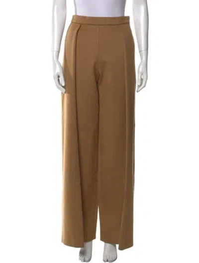 Pre-owned Maison Rabih Kayrouz Virgin Wool Wide Leg Pants W/ Tags In Brown