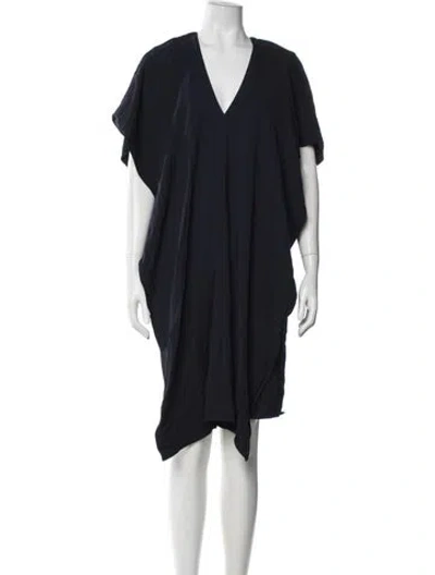Pre-owned Maison Rabih Kayrouz V-neck Mini Dress In Black/metallic