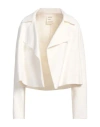 Maison Rabih Kayrouz Woman Blazer Ivory Size 8 Wool In White