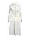 Maison Rabih Kayrouz Woman Midi Dress White Size 6 Cotton, Polyester In White