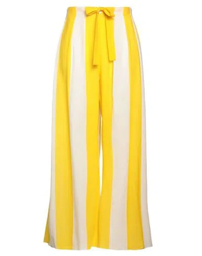 Maison Rabih Kayrouz Woman Pants Yellow Size 6 Virgin Wool