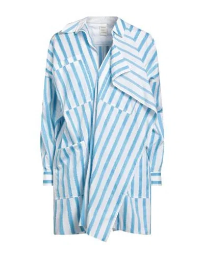 Maison Rabih Kayrouz Woman Shirt Sky Blue Size 8 Cotton