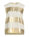 Maison Rabih Kayrouz Woman T-shirt Gold Size 10 Wool In Gold