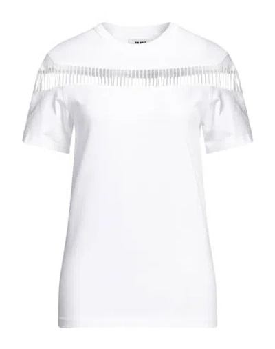 Maison Rabih Kayrouz Woman T-shirt White Size L Cotton