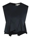 Maison Rabih Kayrouz Woman Top Navy Size 6 Cotton, Polyester In Navy