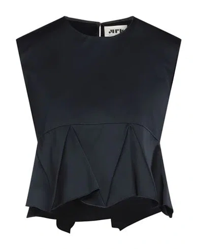 Maison Rabih Kayrouz Woman Top Navy Size 6 Cotton, Polyester