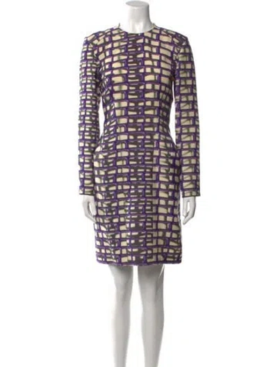 Pre-owned Maison Rabih Kayrouz Wool Knee-length Dress In Purple