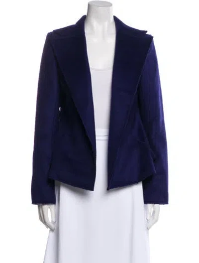 Pre-owned Maison Rabih Kayrouz Wool Striped Blazer In Blue