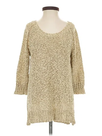 Pre-owned Maison Scotch 3/4 Sleeve Top Gold Boatneck Tops