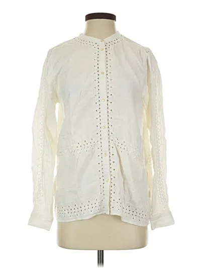 Pre-owned Maison Scotch Long Sleeve Blouse In Ivory