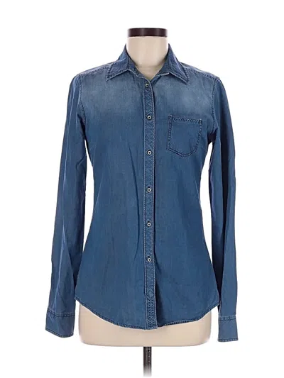 Pre-owned Maison Scotch Long Sleeve Button Down Shirt In Blue