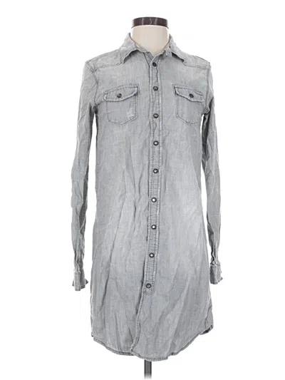 Pre-owned Maison Scotch Long Sleeve Button Down Shirt In Gray