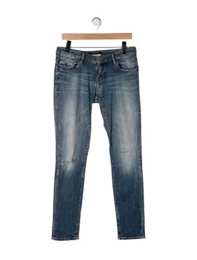 Pre-owned Maison Scotch Mid-rise Skinny Leg Jeans In Blue