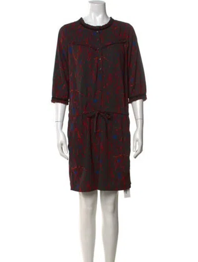 Pre-owned Maison Scotch Printed Mini Dress In Black