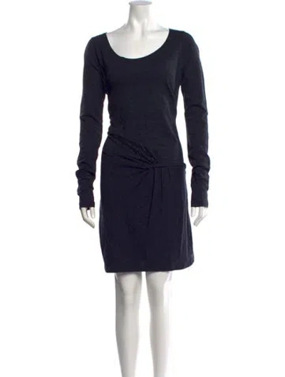 Pre-owned Maison Scotch Scoop Neck Knee-length Dress W/ Tags In Blue