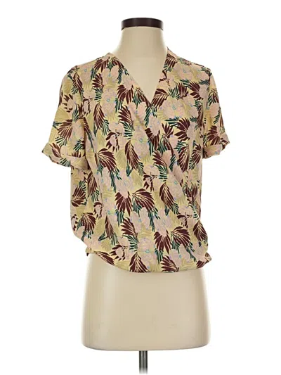 Pre-owned Maison Scotch Short Sleeve Blouse In Brown