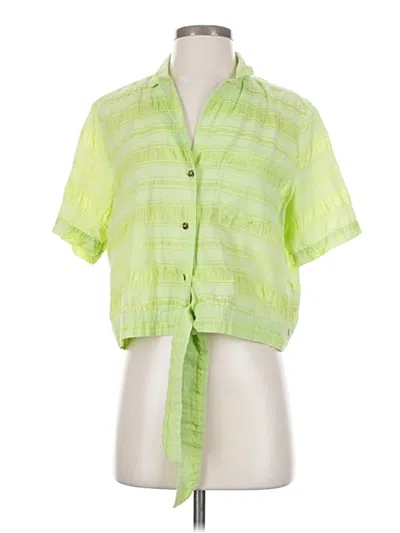 Pre-owned Maison Scotch Short Sleeve Blouse In Green