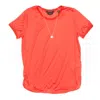 Maison Scotch Short Sleeve Lurex Rib Detailed Womens Tee In Orange