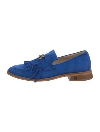 Pre-owned Maison Scotch Suede Loafers In Blue