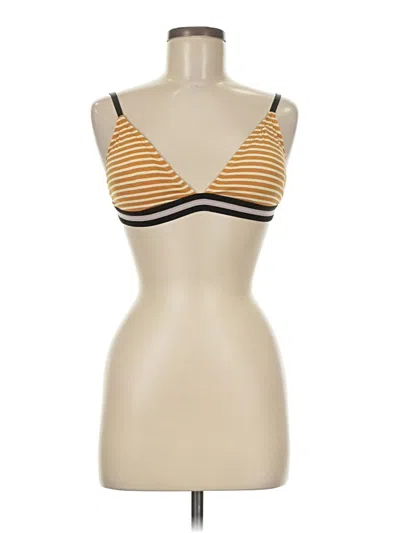 Pre-owned Maison Scotch Tank Top Yellow Plunge Neckline Tops