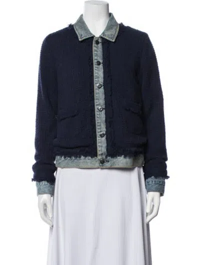 Pre-owned Maison Scotch Tweed Jacket In Blue