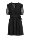Maison Scotch Woman Mini Dress Black Size 4 Polyester