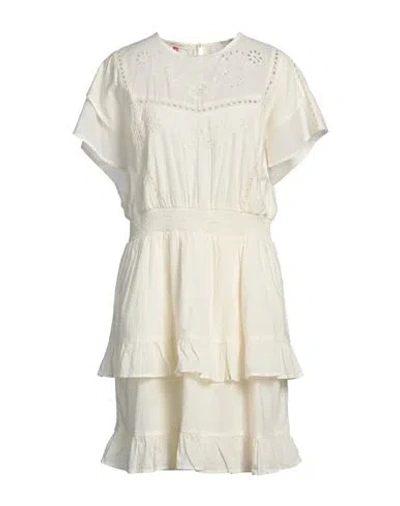 Maison Scotch Woman Mini Dress Ivory Size 4 Cotton, Polyester In White