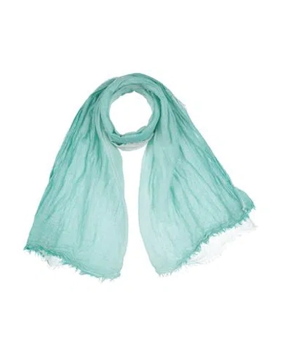 Maison Scotch Woman Scarf Turquoise Size - Linen, Cotton In Blue