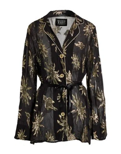 Maison Scotch Woman Shirt Black Size M Viscose, Polyester