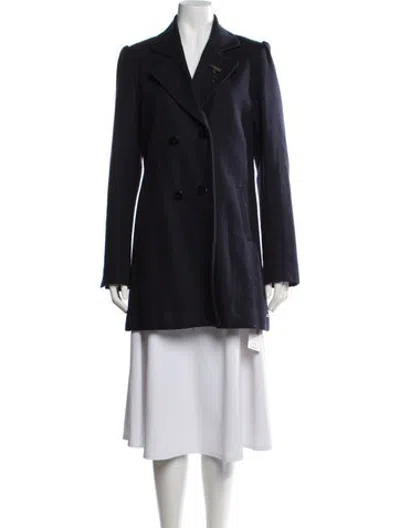 Pre-owned Maison Scotch Wool Peacoat In Blue