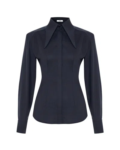 Maison Sél Women's Black / Blue Icóne Noir Shirt – Navy In Multi