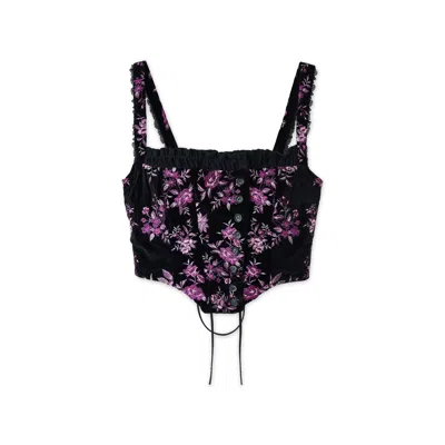 Maison Sél Women's Nochi Velvet Corset In Purple