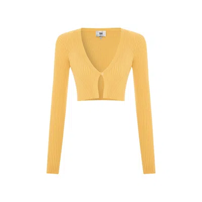 Maison Sél Women's Yellow Lueur Crop Cardigan