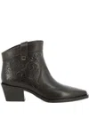 Maison Skorpios 60mm Alexandra Cordoba Leather Cowboy Boots In Black