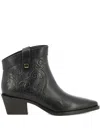 Maison Skorpios 60mm Alexandra Cordoba Leather Cowboy Boots In Black