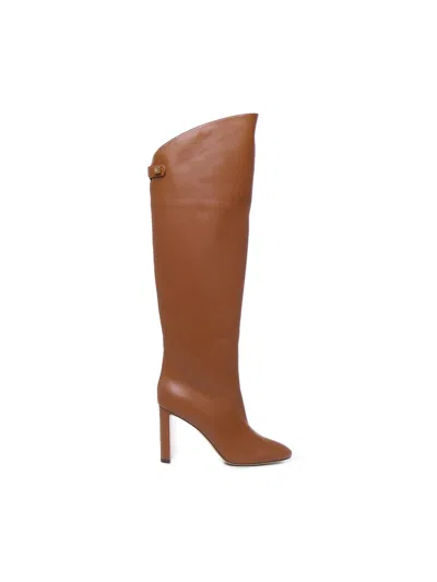 Maison Skorpios Adrianna 90mm Knee-high Boots In Brown